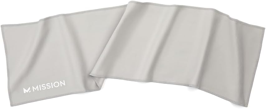 MISSION On-The-Go Cooling Towel - Soft, Lightweight Fabric - Cools Up to 2 Hours - UPF 50 Sun Protection - Machine Washable (Alloy)