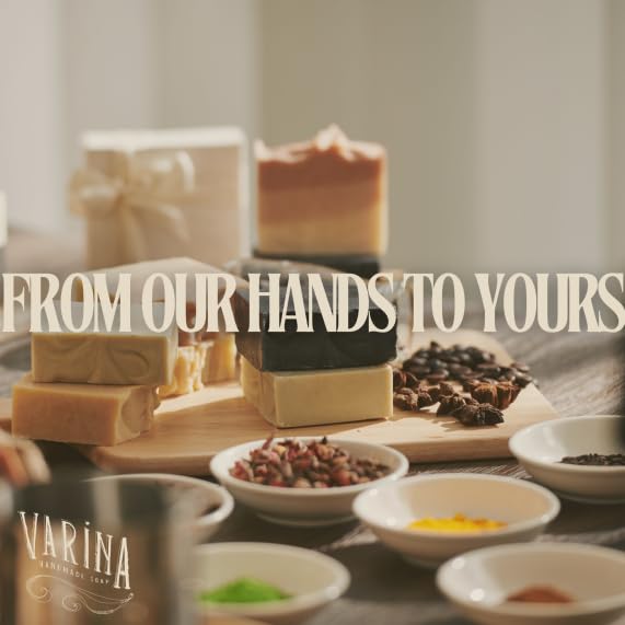 Varina Organic Orange Hibiscus Bar Soap - Gentle Cleansing for Sensitive Skin, Fruity - 3 Pack