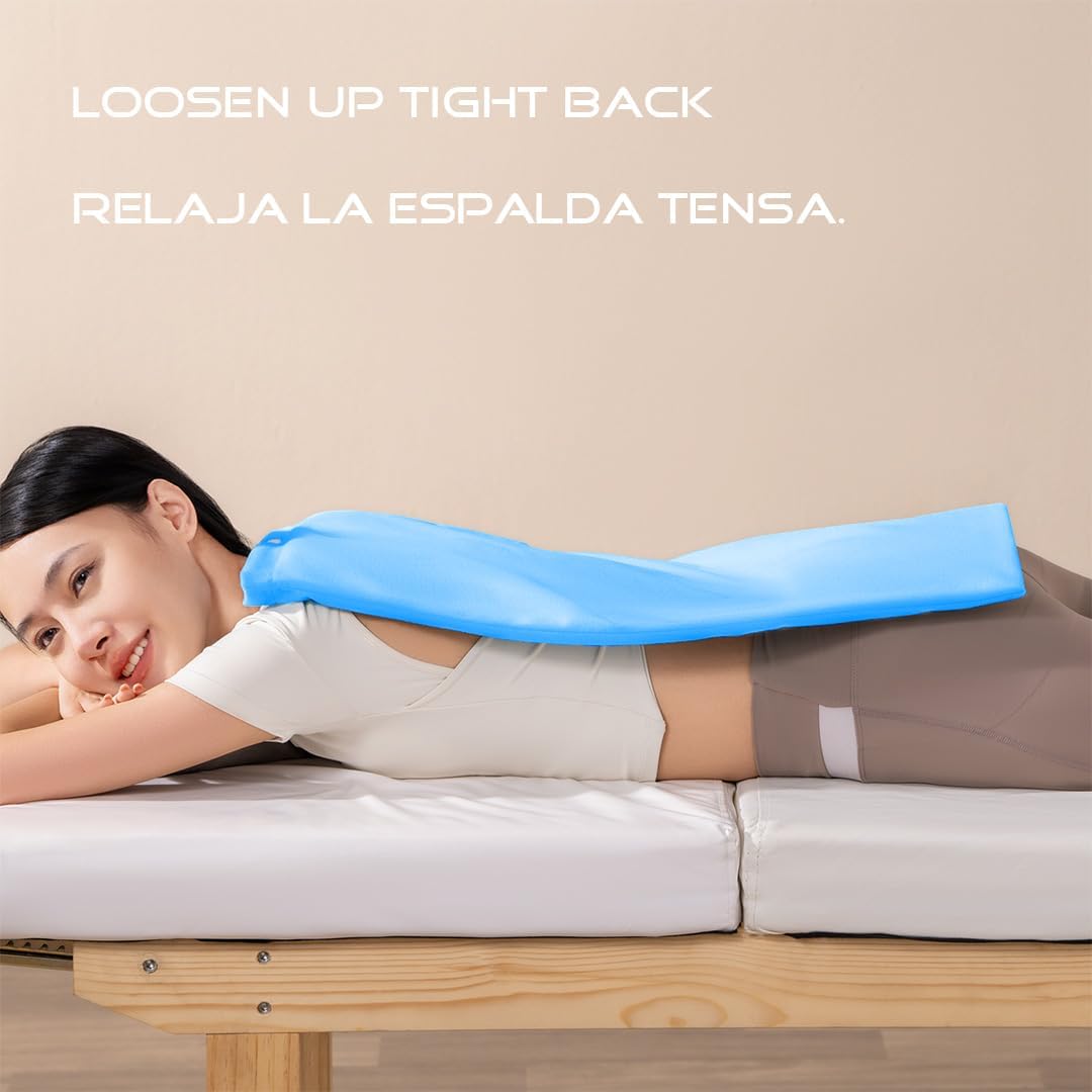 Boncare® Vinyl Large Heating Pad 3 Timers and Stay on for Back Pain Relief and Cramps, 4 Temperature Settings Hot Electric Heat Pad with Washable Cover Blue (12"x 24")