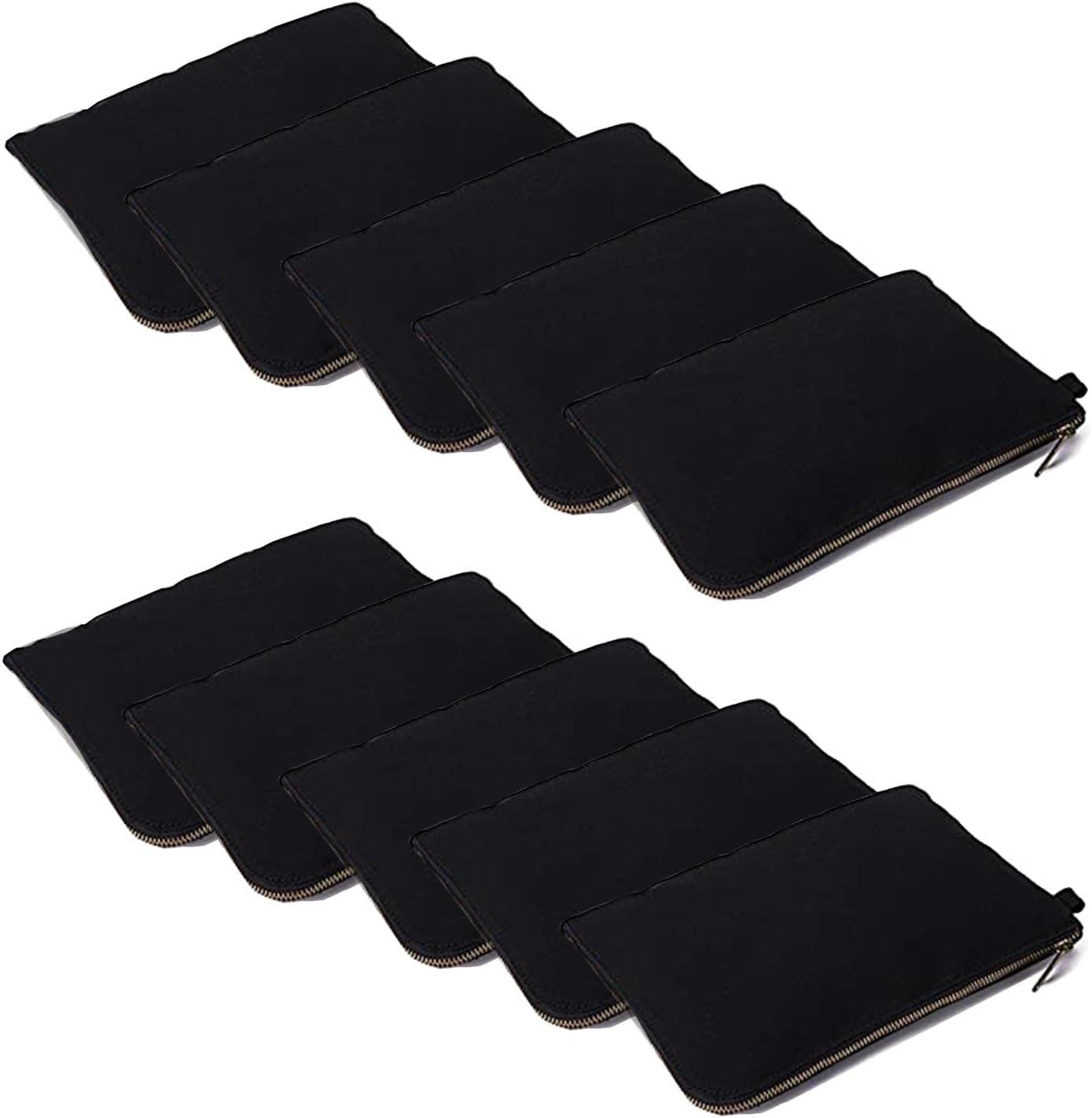 Zipper Pouch Storage Bag Simple and Stylish Women's Cosmetic and Travel Bag (Black-improved-10)