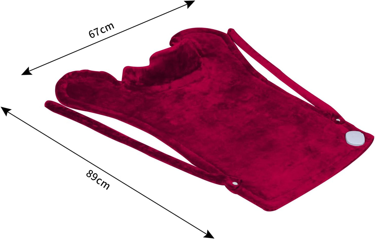 Ambershine 26"x35" XXXL King Size Neck& Shoulder& Back Heating Pad with 12 Temperature Settings& 4 Auto-Off Countdown Timers, Pain Relief for Back/Neck/Shoulder, Christmas Gift for mom dad (Red)