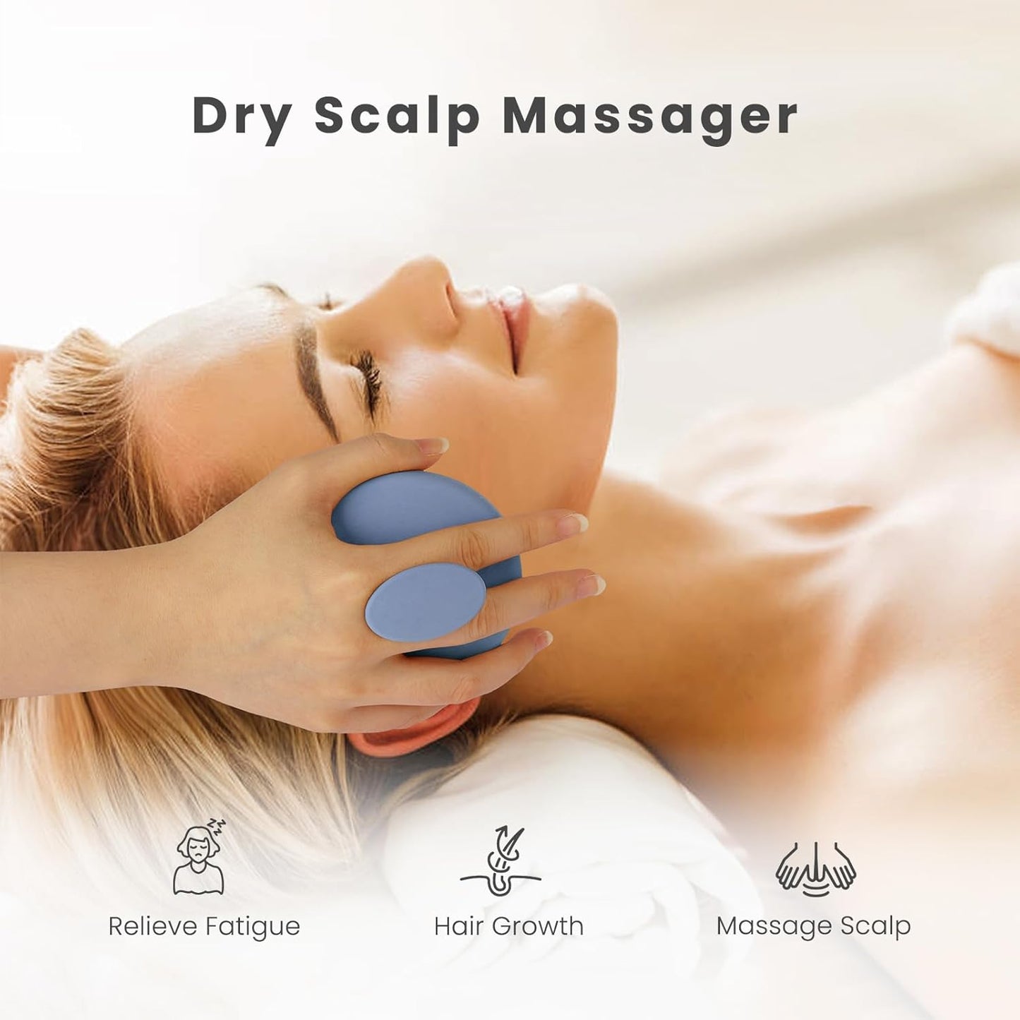 AIMIKE Scalp Massager Shampoo Brush, Soft Silicone Hair Scrubber for Washing Hair, Dandruff Removal & Hair Growth Stimulator, Scalp Brush/Exfoliator Brush On Dry & Wet Scalp