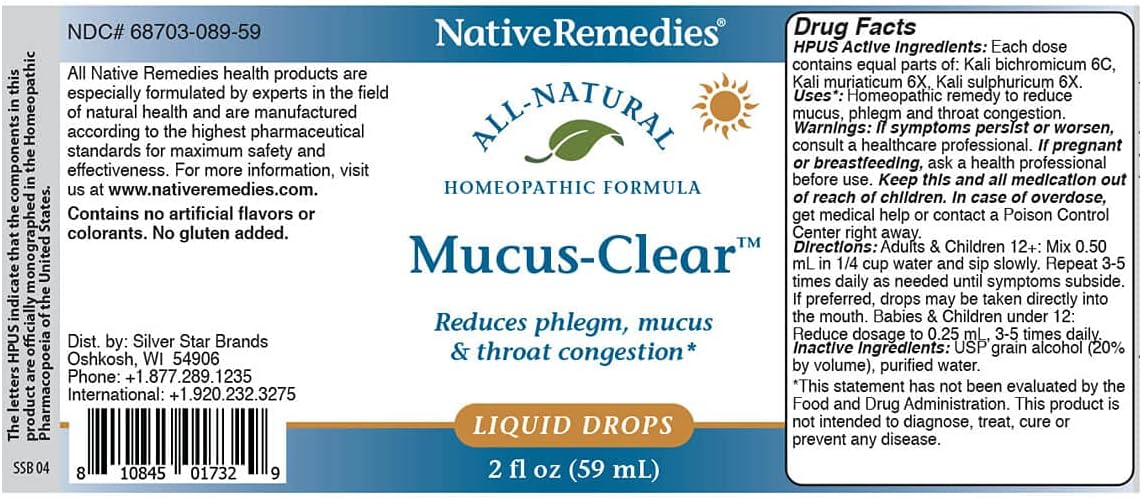 Native Remedies Mucus-Clear 2 Pack