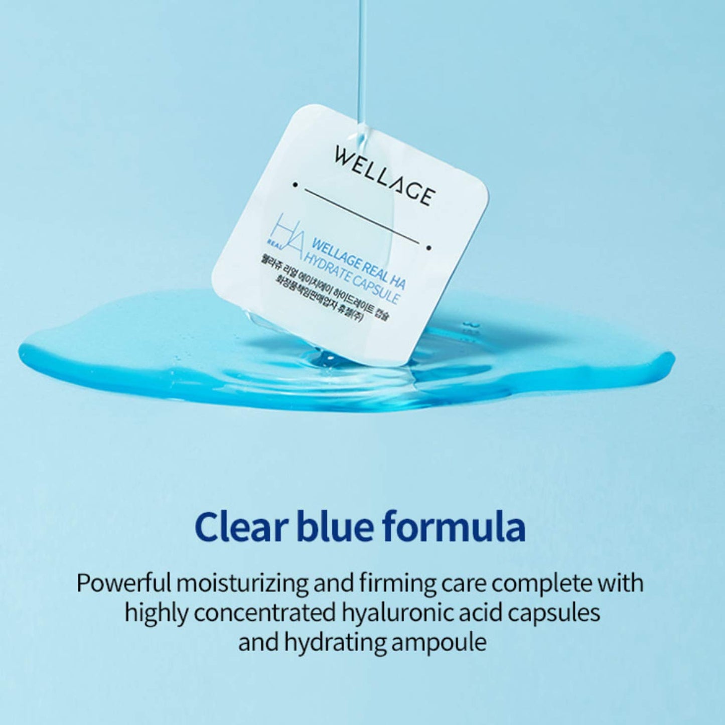 WELLAGE Real Hyaluronic Acid Hydrate One Day Kit Serum 2ea, Korean Beauty Secret Ampoule, High Concentration HA Ceramide 8 Herbal Extracts for Firming and Moisturizing Special Day Care