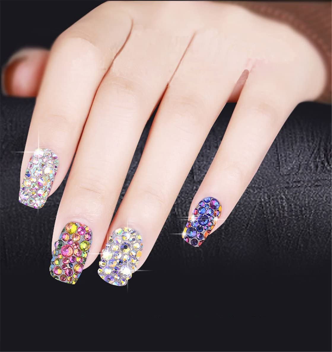 1500 Pieces SS16 4mm Flatback Rhinestones Clear Glass Round Gems Crystals for Nail Art DIY Crafts Clothes Shoes Bags (Sapphire)