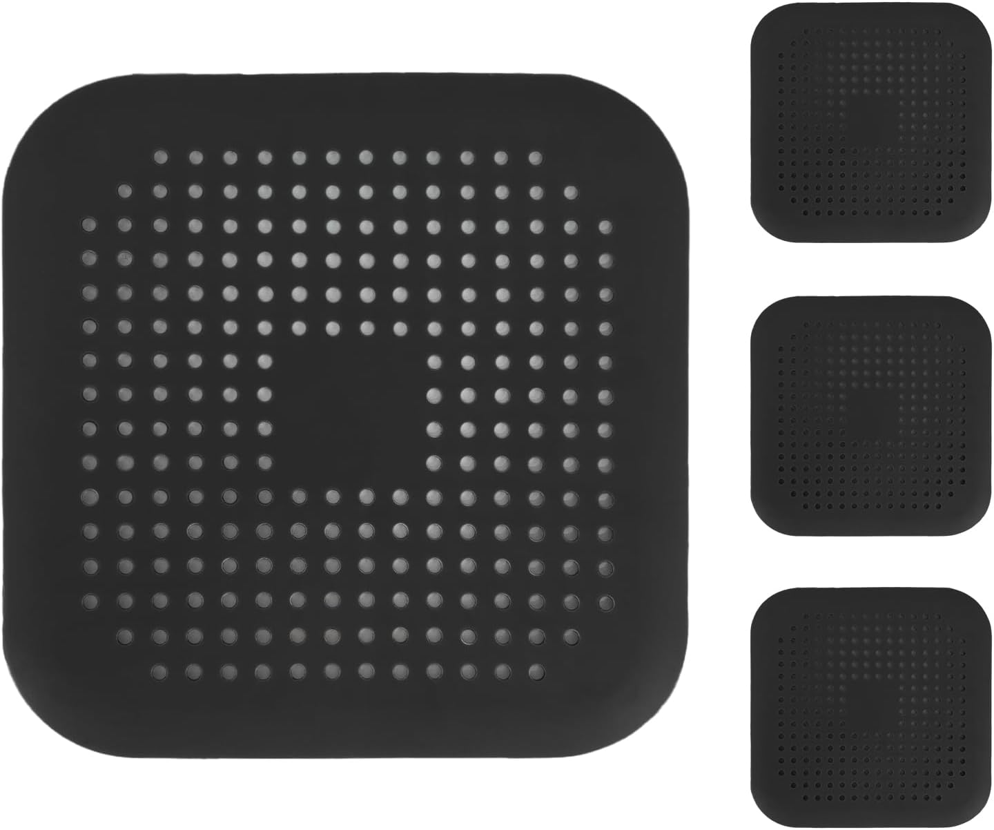 Square Silicone Sink Strainer with Suction Cups – Anti-Clogging Drain Cover for Kitchen Sink, Bathroom, and Bathtub
