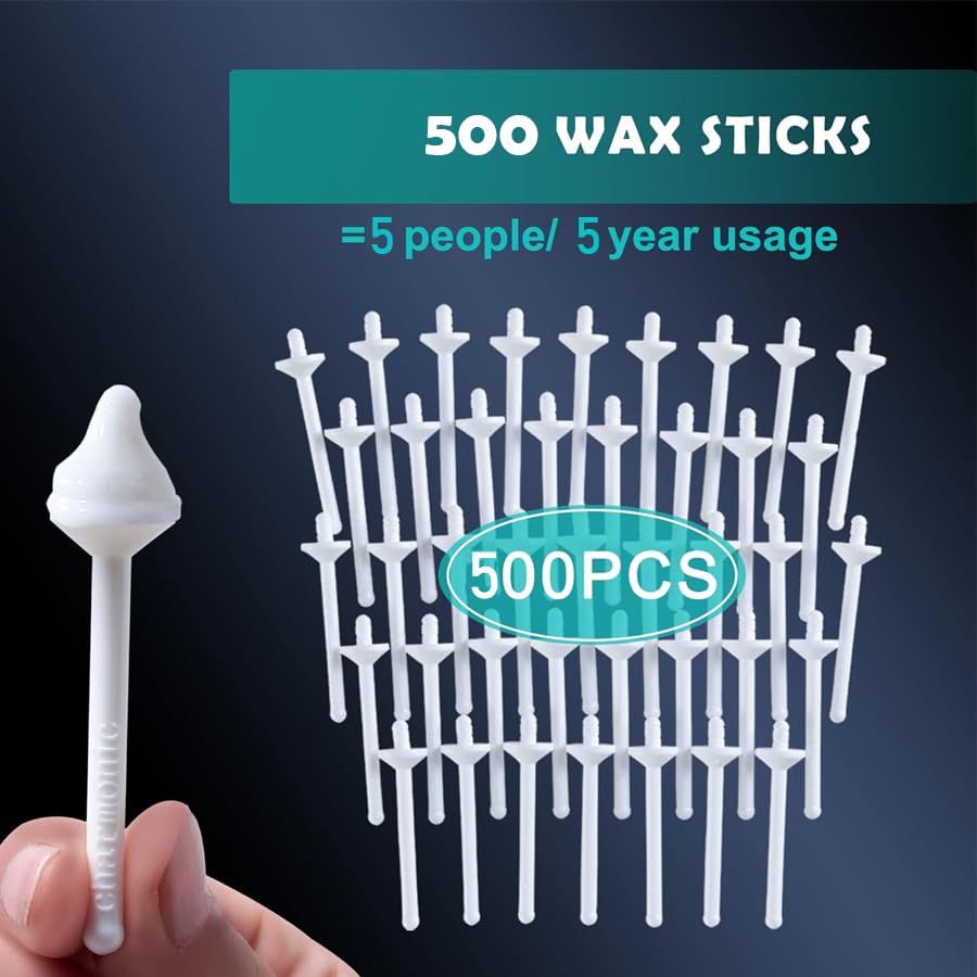 500 Pcs Wax Sticks, Nose Wax Kit Accessories, Waxing Sticks for Nostril Nasal Cleaning, Ear Face Eyebrows Hair Removal for Men Women