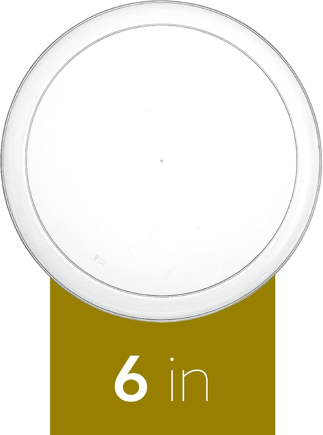 PLASTICPRO Plastic Party Plates Edge Collection Premium heavyweight Elegant Disposable Tableware Dishes (Clear, 6.3'' INCH PLATES)