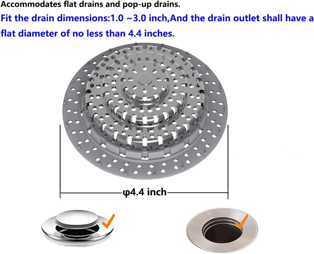 Bathtub Drain Hair Catcher,Bathtub Protector Suitable for Bathroom Bathtub, Pop-Up Drains. (Patented Product)