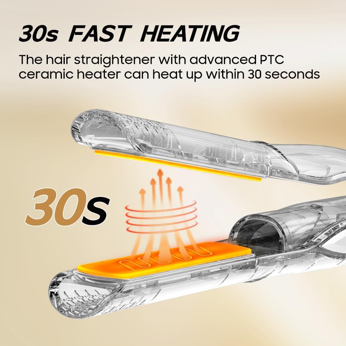 Cordless Hair Straightener and Curler 2 in 1, Fast Heating Cordless Flat Iron, Ultra-Light Portable Straightener for On The Go, Anti-Scald Design with USB-C Charging& Negative Ion (Gray)