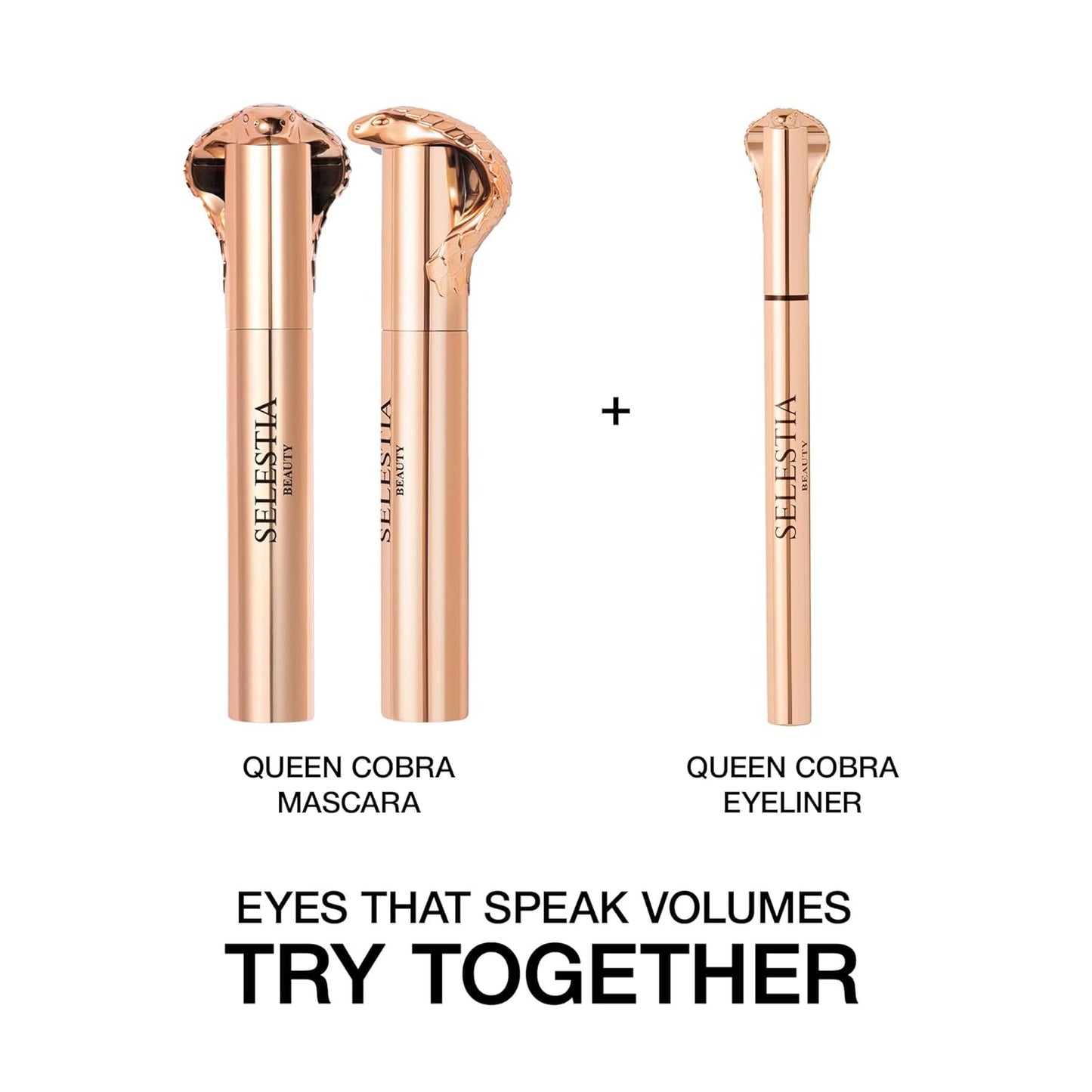 Black Mascara Queen Cobra – Volumizing, Curling, Lengthening – Soft Brush for Smooth Application – Long-Lasting & Weather-Proof – 0.34 fl.oz. - Made in Italy