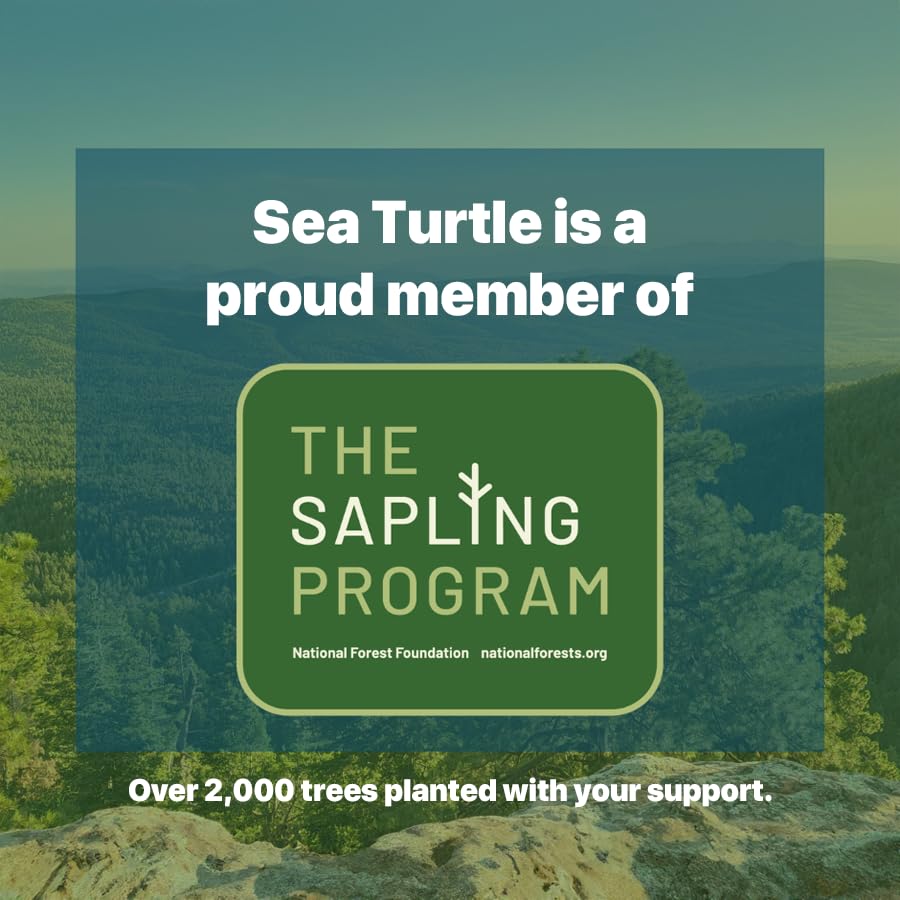 Sea Turtle Bamboo Cotton Swabs (1000 Count) - Vegan, Eco Friendly, Organic, Double Tips, Wooden Ear Sticks, All Natural 100% Biodegradable Cotton Buds