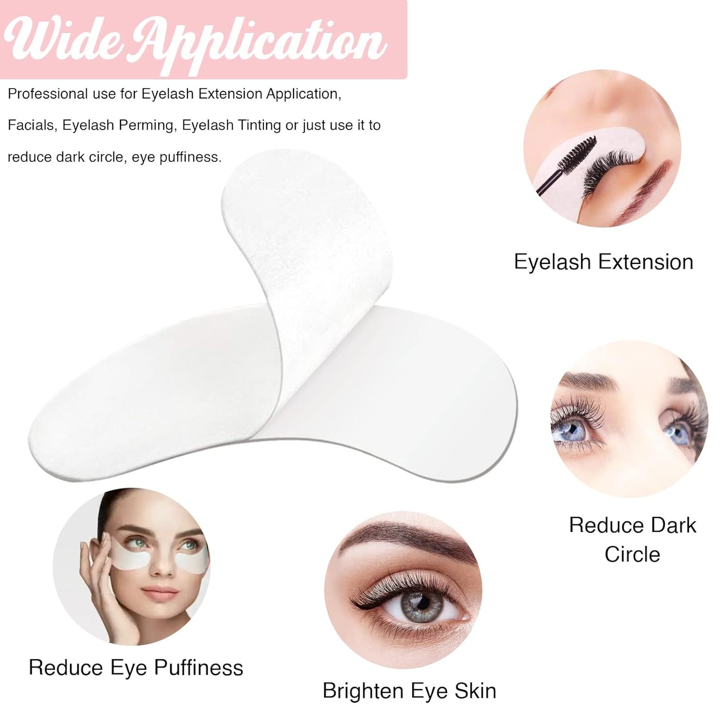 50 Pairs GreenLife 100% Naturel Eyelash Extension Under Eye Gel Pads patches kit Collagen (50 150 300 Pairs) with Aloe Vera Hydrogel Eye Patches set for Eyelash Extension Supplies Tools