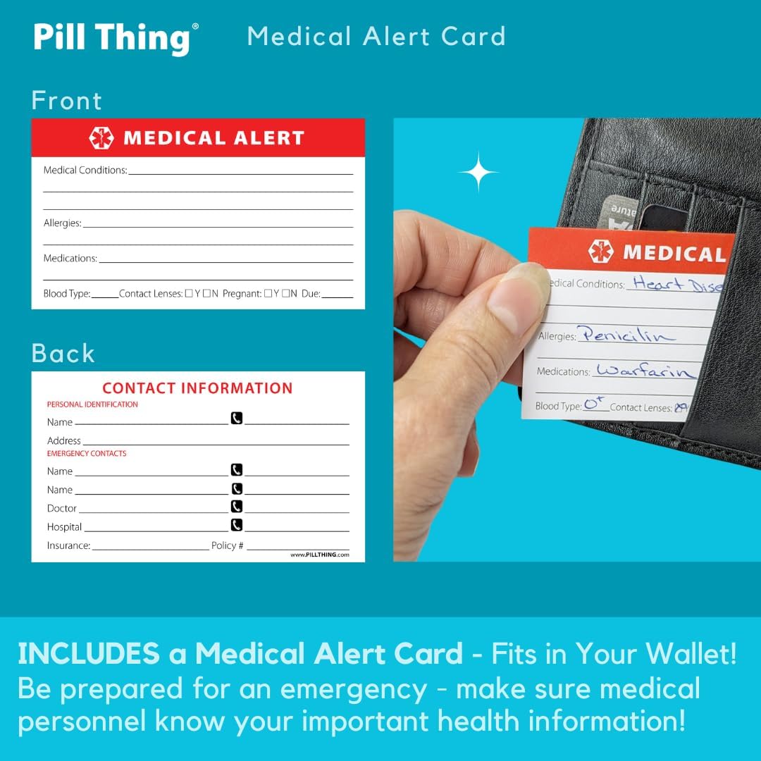 8 Times a Day, 7 Day Large Weekly Pill Organizer with Holder Tray, Vitamin, Medicine Box, Multicolor (8X a Day - 1 Pack)