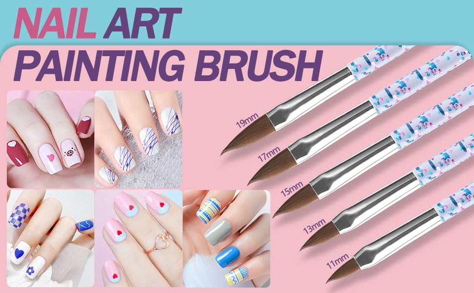 Artdone 35pcs Nail Art Pens brushes,Nail Art Tool Set,Nail Dotting Tools,Nail Dust Brush,Striping Nail Art Brushes for Long Lines,Nail Drawing Pen For Nail Design