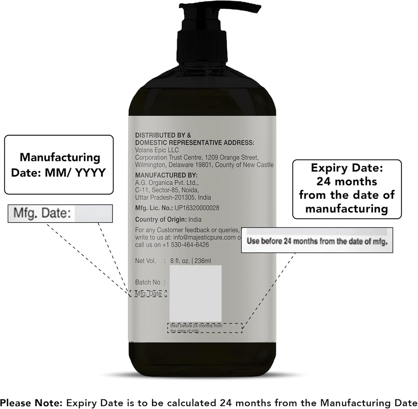 MAJESTIC PURE Cellulite Massage Oil for Massage Therapy - Refreshing, and Relaxing - Natural Oils with with Vegan Collagen & Stem Cells - for All Skin Types - Men and Women - 8 fl oz