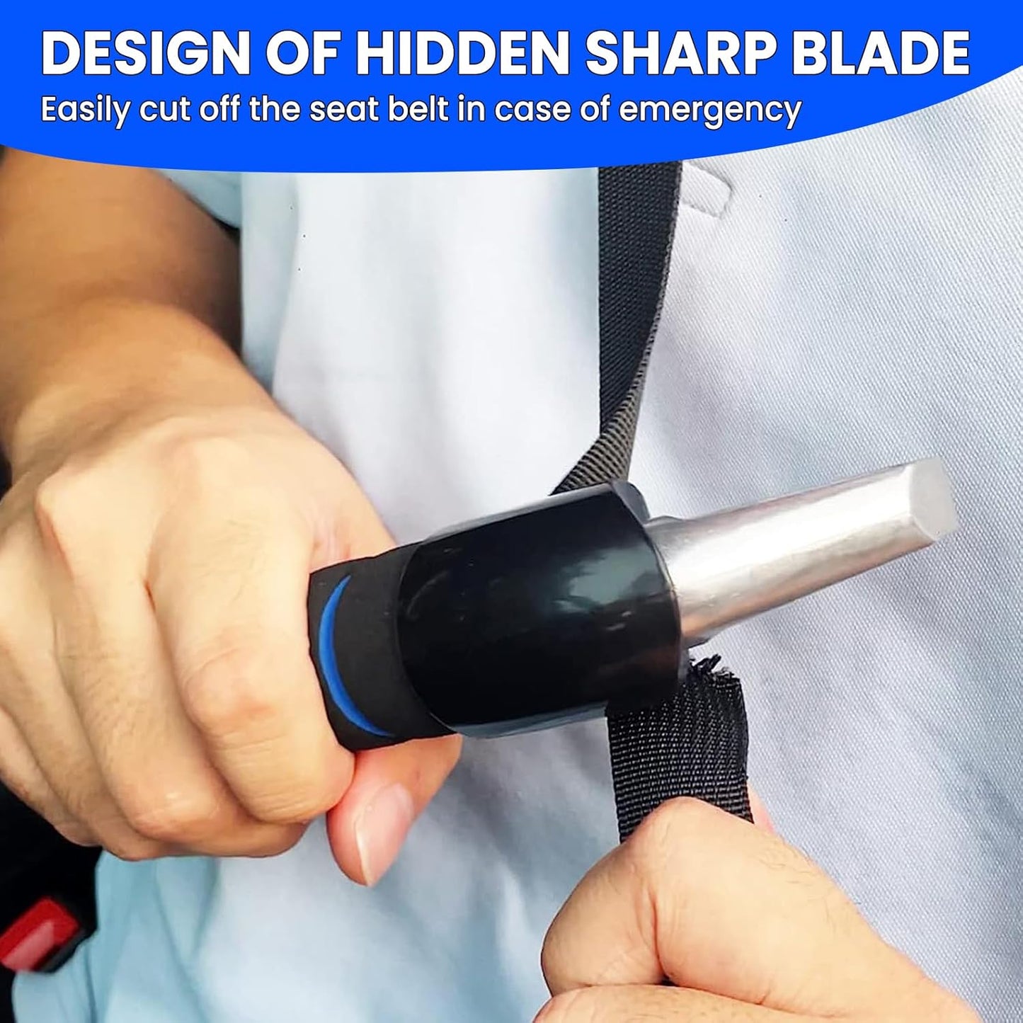 Car Handle Assist for Elderly - Car Door Handle for Elderly & Seniors & Handicap - Multifunction Car Armrest Portable Bar(2Pack Blue and Strap)