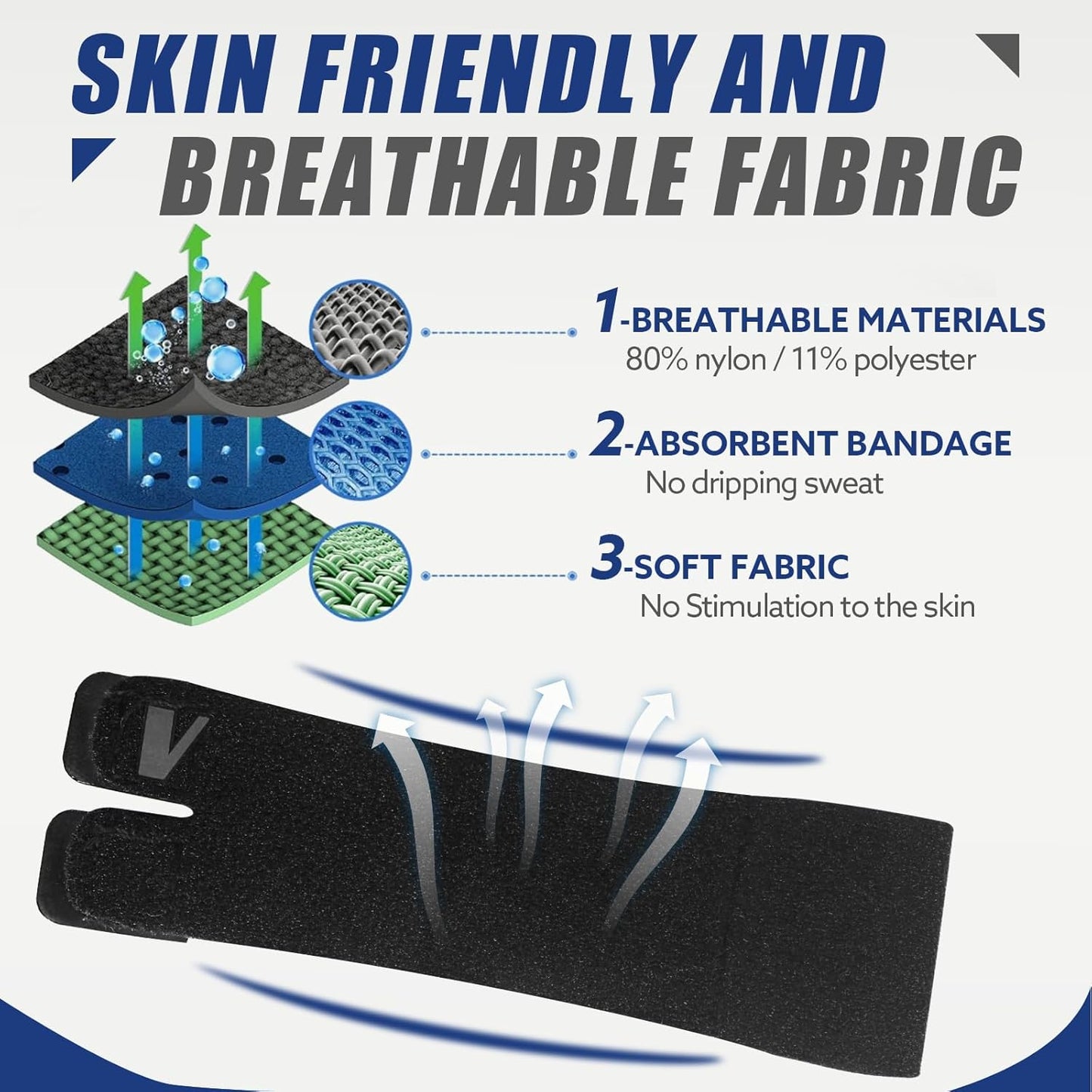 Finger Splint (No Metal Support), 2PCS Lightweight OK Cloth Finger Buddy Straps/Wraps for Arthritis, Tendonitis & Pain Relief, Adjustable Tape & Compression for Sports Injury Relief (Basketball, Tennis, Volleyball, Badminton, Golf) – Double Design - M