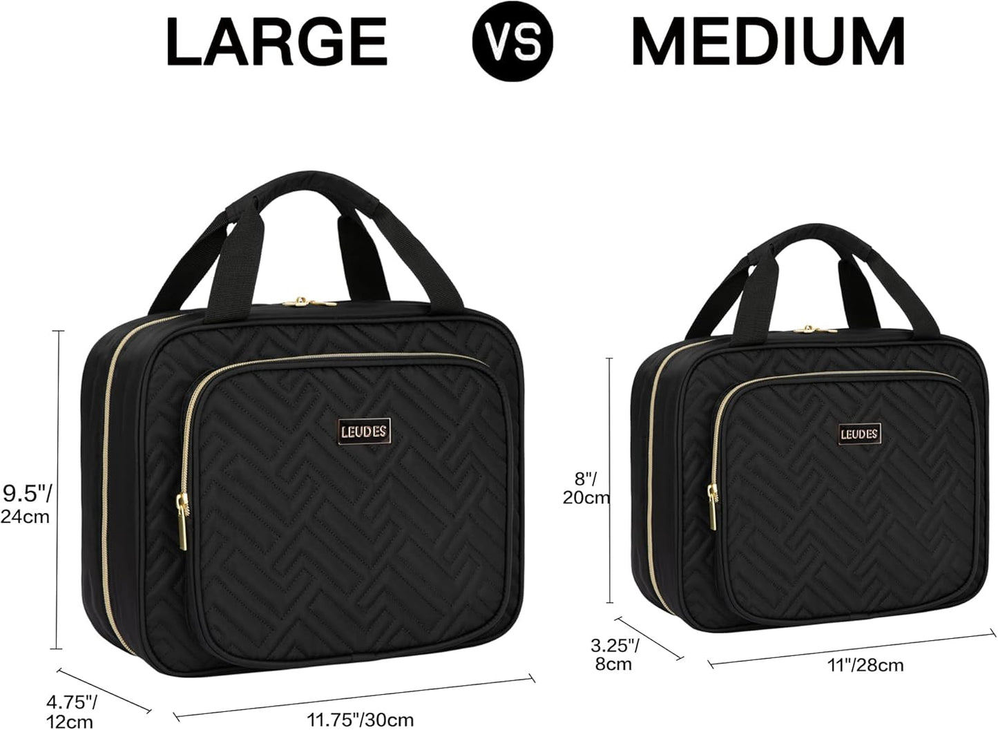 Leudes Travel Pill Bottle Organizer,Medicine Organizer and Storage,Home Medication Bag, Cases,Carrier for Pills,Vitamin,Fish Oil,Supplements for Women and Men (Medium, Black)