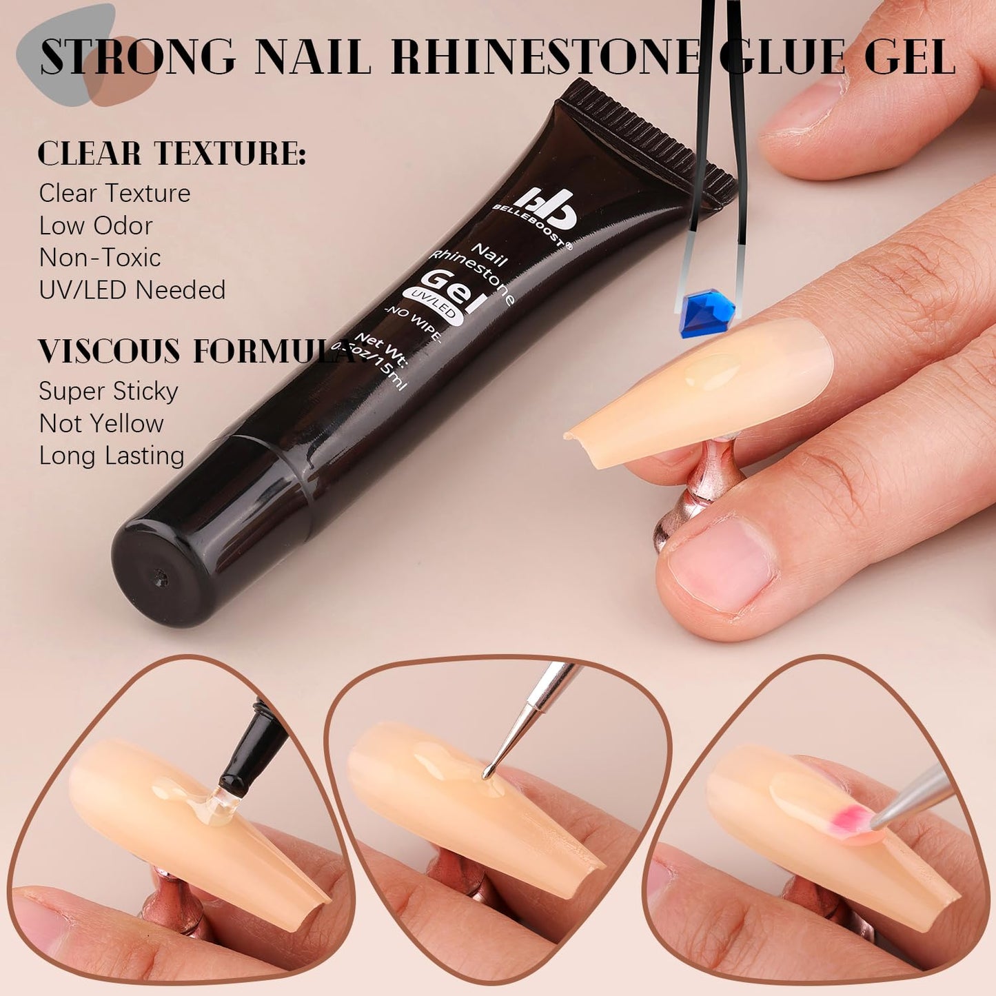 3220Pcs Royal Blue Glass Rhinestones 120Pcs Multi Shapes Flatback Gems + 3100Pcs 1.5-4mm Round Crystal With Glue Gel, Manicure Charms Diamond Gemstones for Nail Art