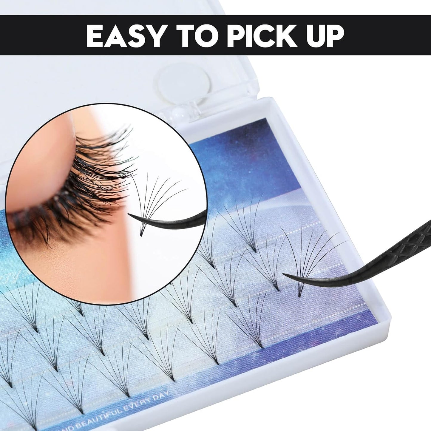 Ms.Queen Eyelash Extension Tweezers,Microfiber Tip Curved Lash Tweezers for Volume, Isolation& Classic Lashes Extensions,Black