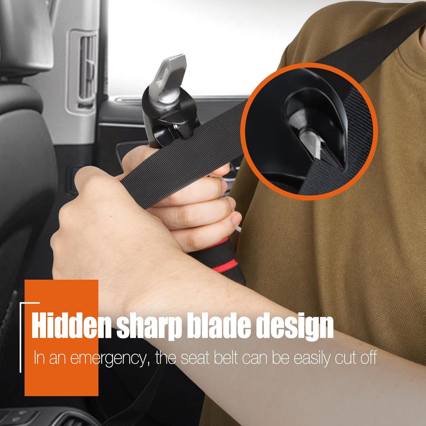 Car Handle Assist for Elderly Car Door Handle Multifunction Handle Car Door Latch Handle for Seniors and Handicapped(Red)