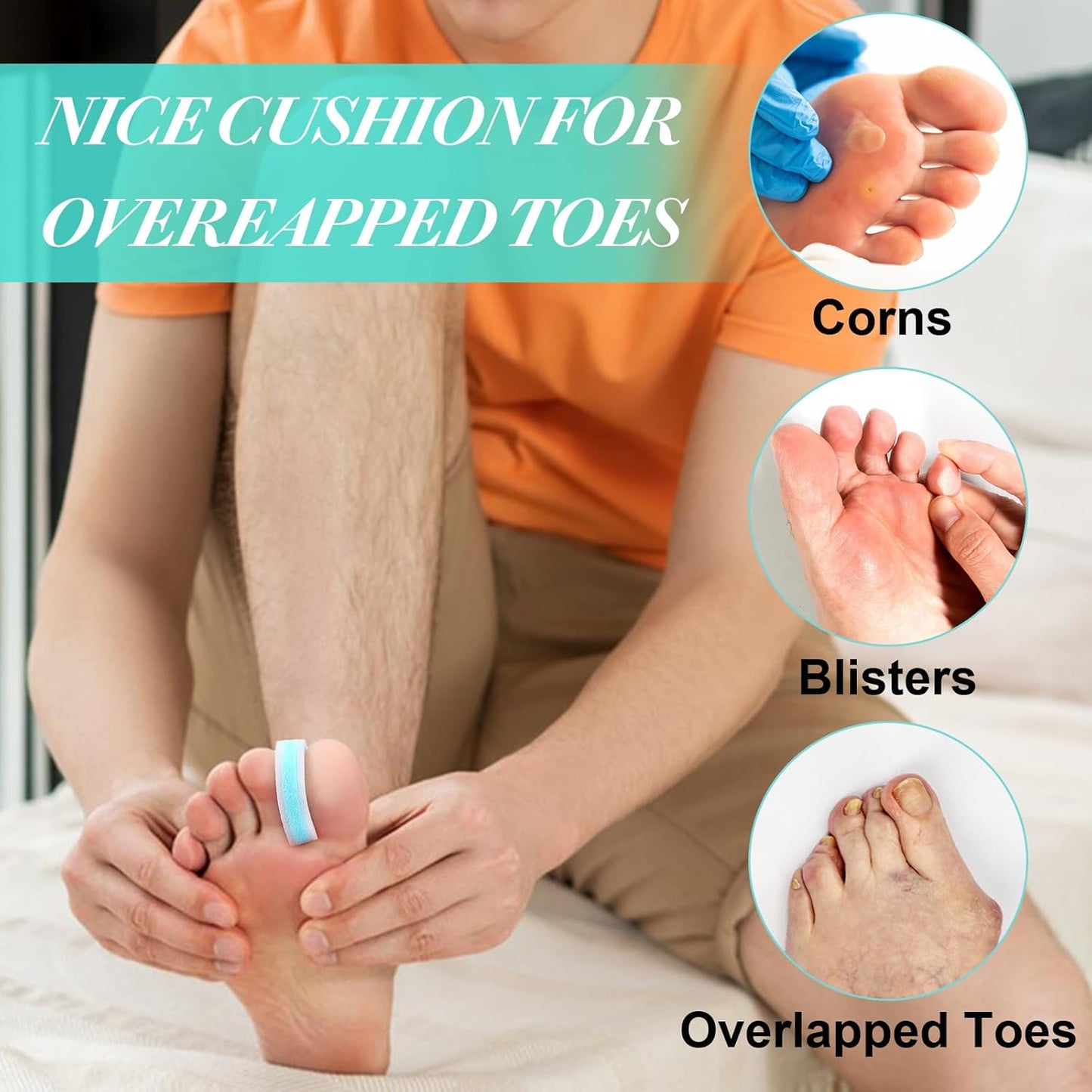 20Pack Foam Toe Separator, Breathable Toe Spacers for Women Men, Toe Spreader to Reduce Friction and Relieves Corns Pain, Relieve Pain Caused by Bunions
