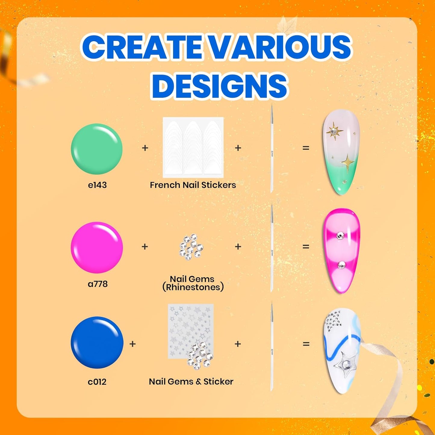 Beetles Gel Nail Polish Kit with U V Light - 53 Pcs Emotional Spectrum Pro 32 Colors Gel Nail Kit with Base &Matte &Glossy Top Coat and Tools Decoration Manicure Set Soak Off Gifts for Women Girls