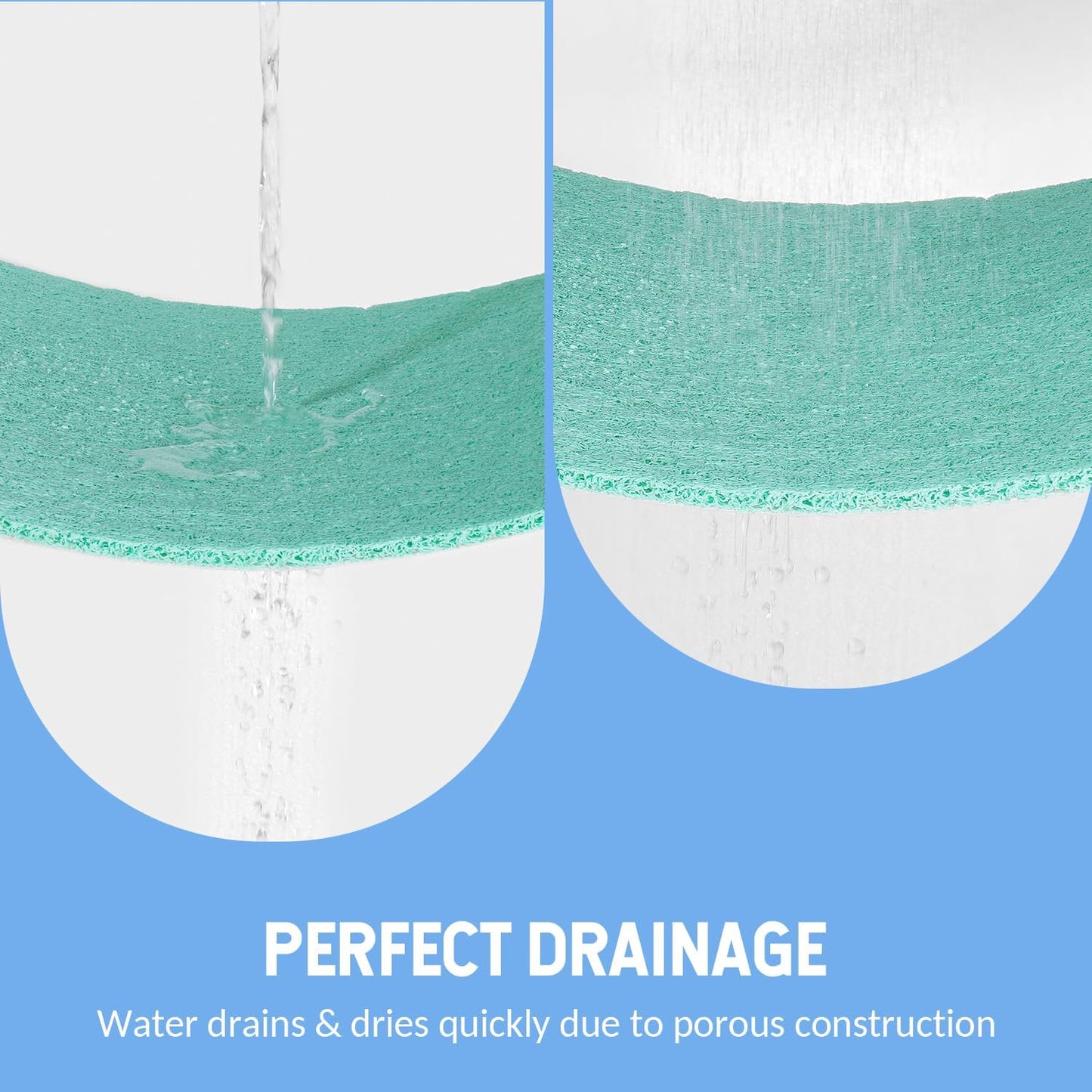 Non-Slip Bathtub Mat, Anti Slip Shower Mat, Fast Drying Bathtub Mats, Foot Scrubber Mat, Anti Slip Mat for Tub, Floor, Bathroom, Kitchen, Home, Hotel (Light Green 24"×24")