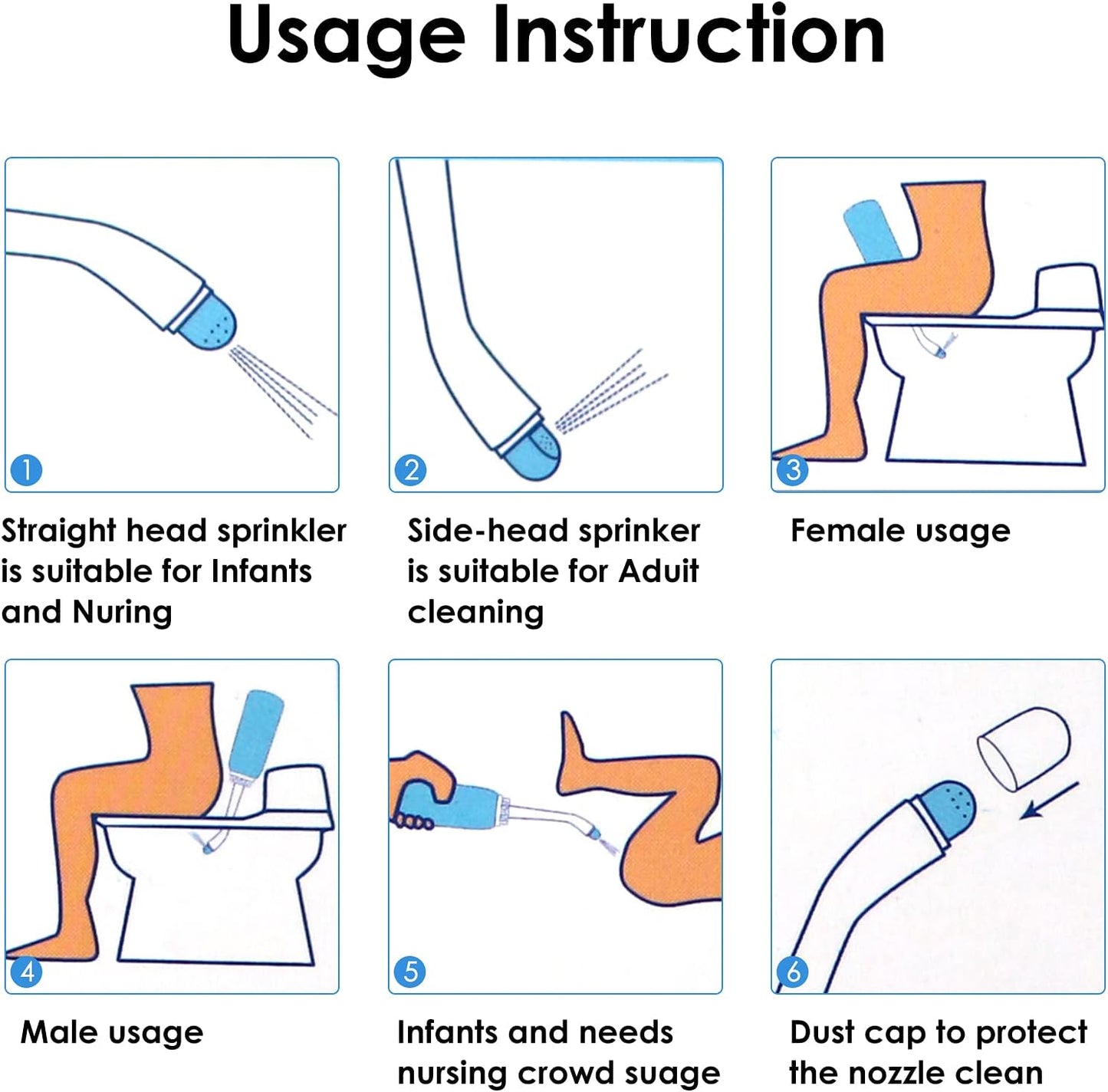 RUFCRIL Peri Bottle, 2-Pack Portable Travel Bidet with Bag, TPE Material Can Be Boiled, 17oz/500ml with 2 Sealing Rings,Essentials for Postpartum Perineal Care,Hemorrhoid Treatment,and Baby(Pink/Blue)