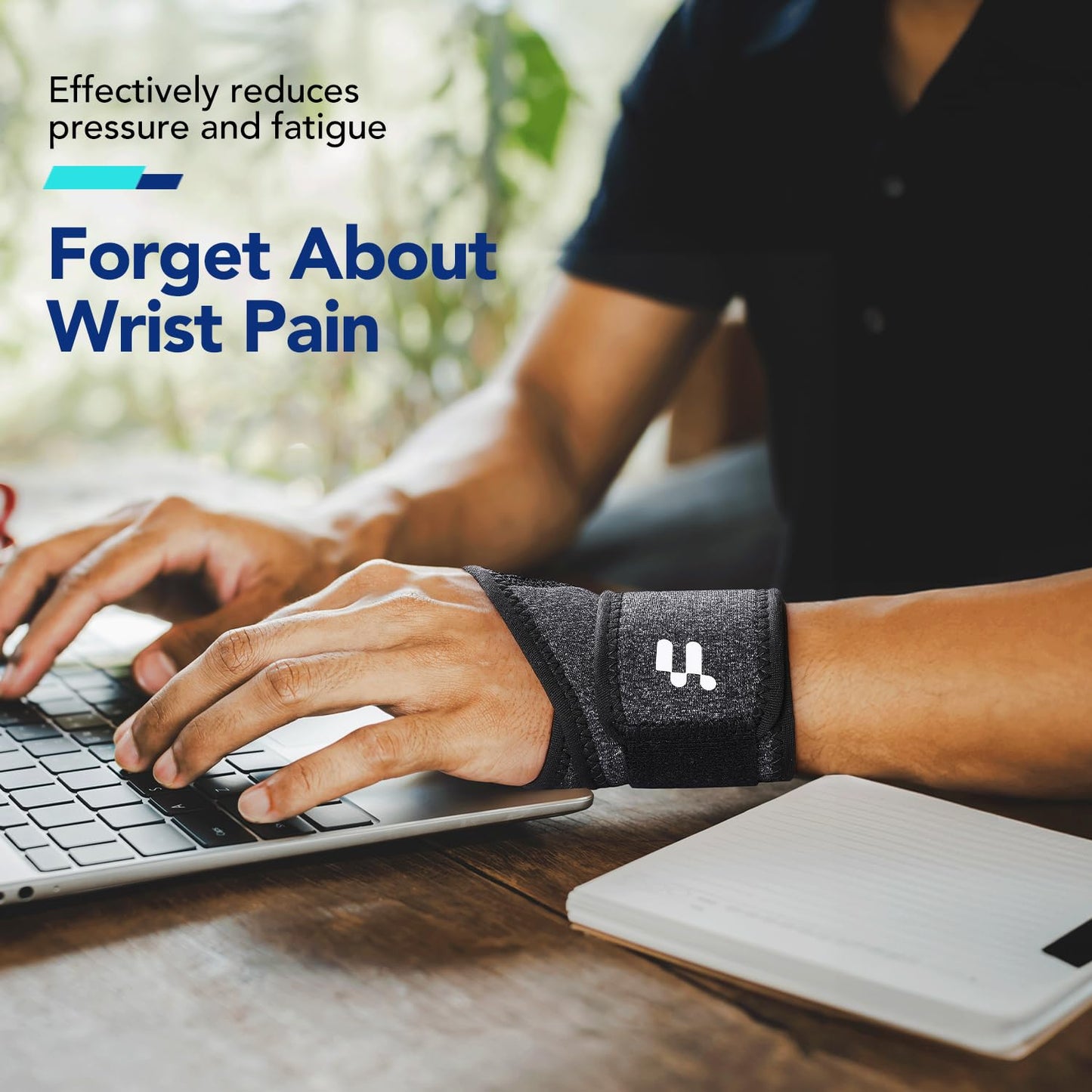 Wrist Brace with Soft Thumb Opening for Mild Carpal Tunnel Tendonitis Arthritis Sprains (Not for Thumb), Compression Hand Brace for Women Men, Wrist Support Strap for Sports Work Typing Sleeping