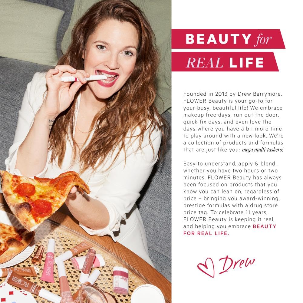 FLOWER BEAUTY By Drew Barrymore Perfect Pout Hydrating Lip Mask - Soothes + Softens Lips + Natural-Looking Tint - Recovery Lip Treatment + Moisturizes + Hydrates Lips - Scented - Cruelty-Free + Vegan ( Starlit)