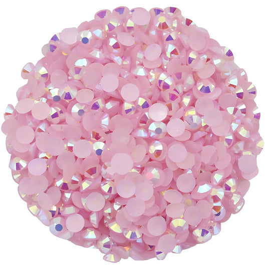 1440 Pcs SS20 5mm Flatback Rhinestones for Nails Art Crafts Glitter Round Shine Gems AB Crystals DIY Clothes Shoes (Light Pink AB)