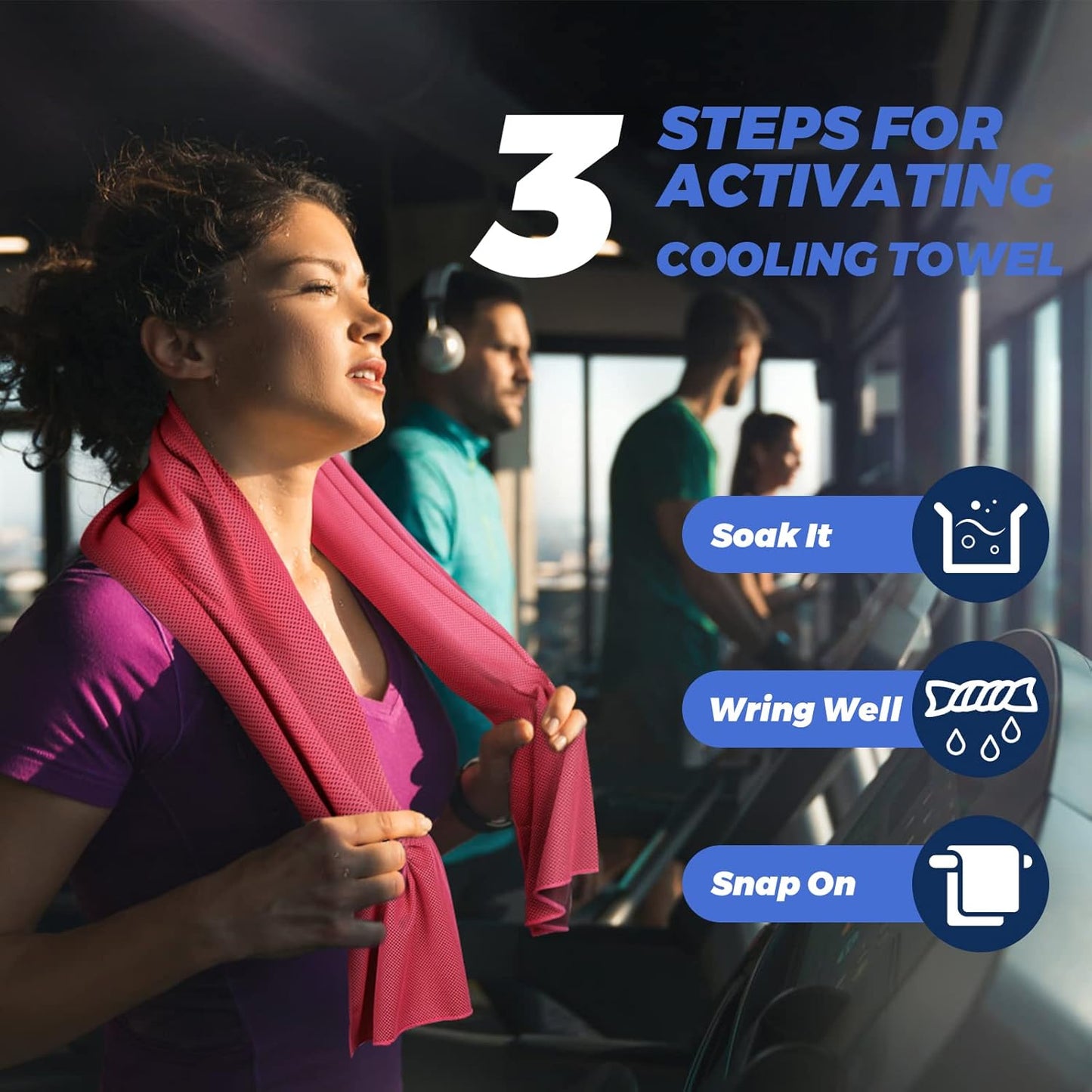 Cooling Towels for Neck and Face 10 Pack, 40x12’’ Soft Breathable Sweat Towels, Microfiber Sport Towel for Yoga, Gym, Workout, Running, Golf, Travel, Cooling Neck Wrap for Hot Weather