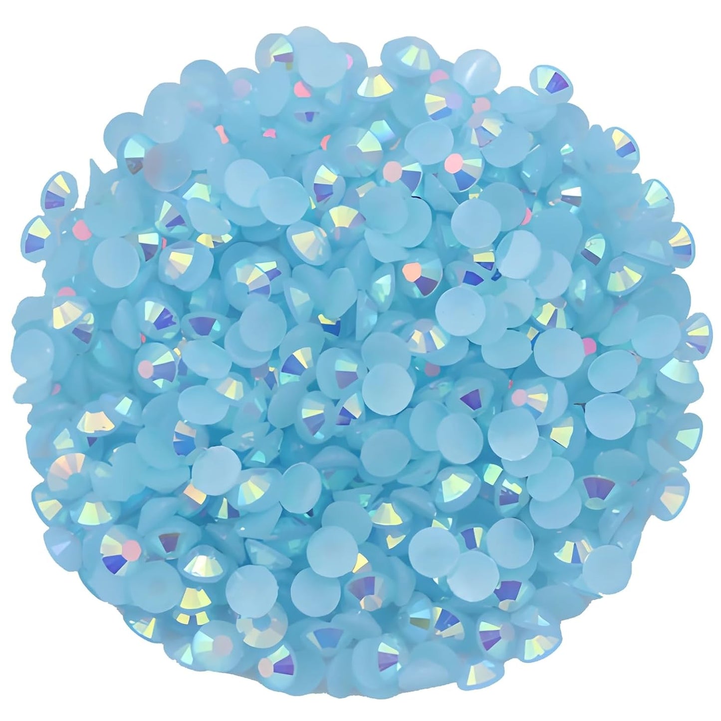 1440 Pcs SS20 5mm Flatback Rhinestones for Nails Art Crafts Glitter Round Shine Gems AB Crystals DIY Clothes Shoes (Light Blue AB)