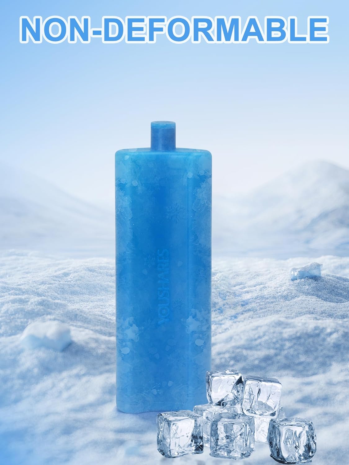 YOUSHARES Ice Pack for Insulin Cooler Travel Case, TSA Approved Freezer Ice Box for Injections, Keep Insulin Bottle Cooling 24h for Diabetic Supplies (1PCS)