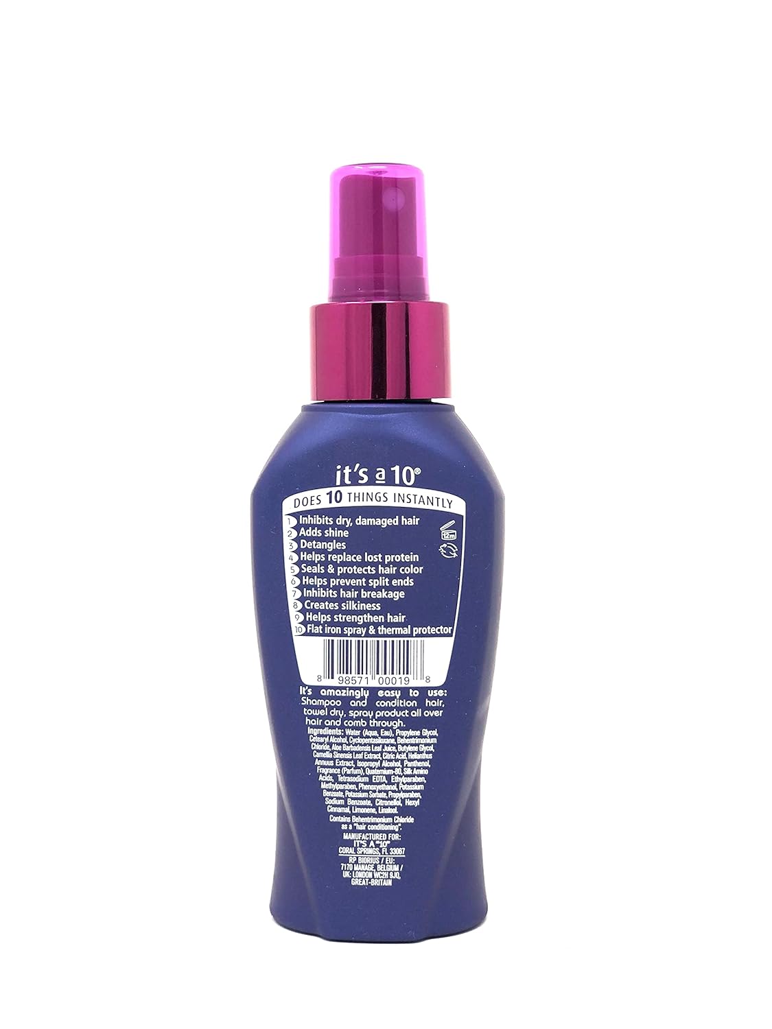 It's a 10 Haircare Miracle Leave-In product, 4 fl. oz (4 Fl Oz (Pack of 3))