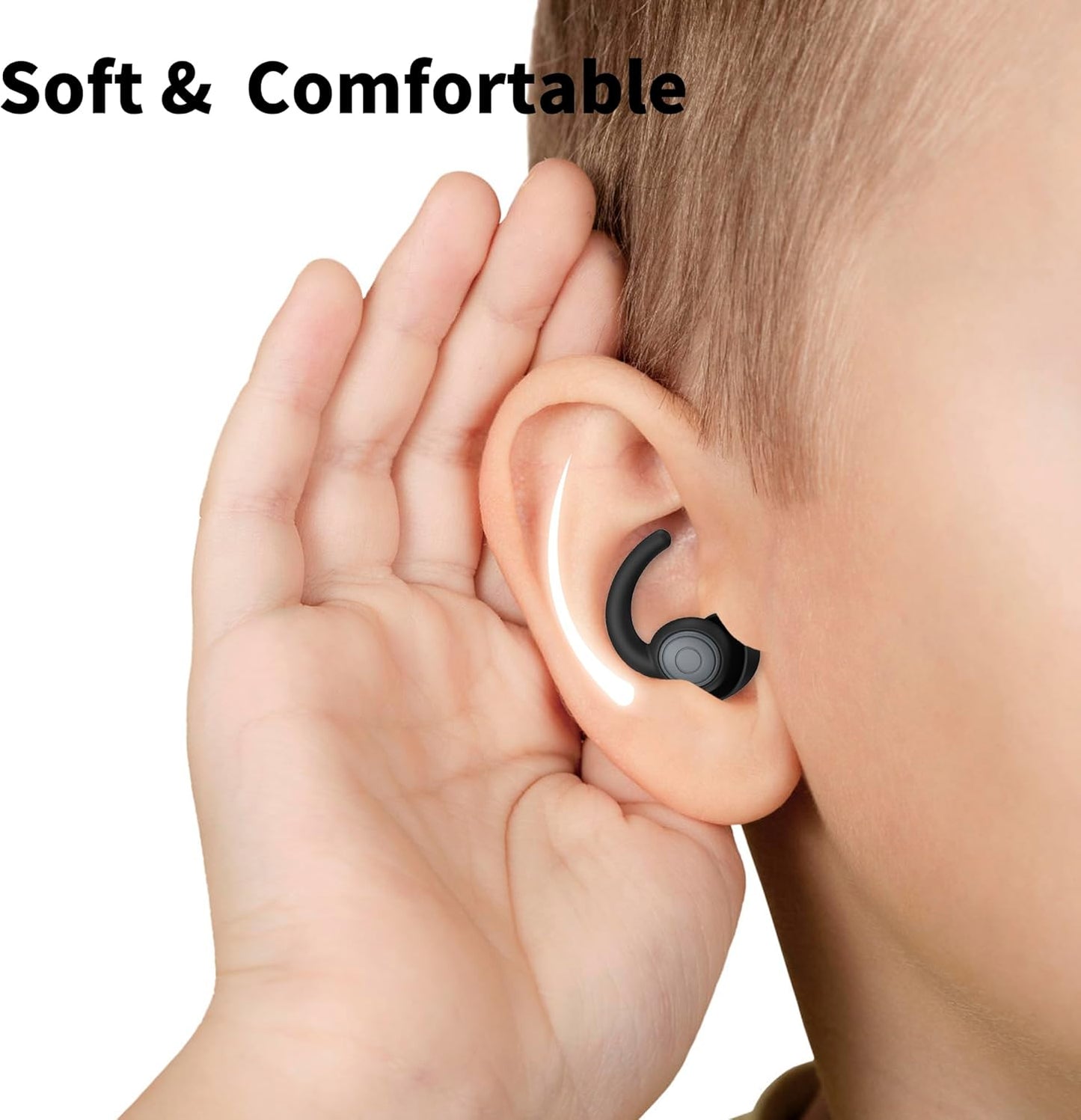 WUTAN Kids Ear Plugs (6-12yrs) & Ear Plugs for Adults with Small Ear Canals, Reusable Noise Reduction Earplugs for Sleep, Focus, Airplane, Concerts, Sports Events, Sleeping, 33dB Noise Cancelling