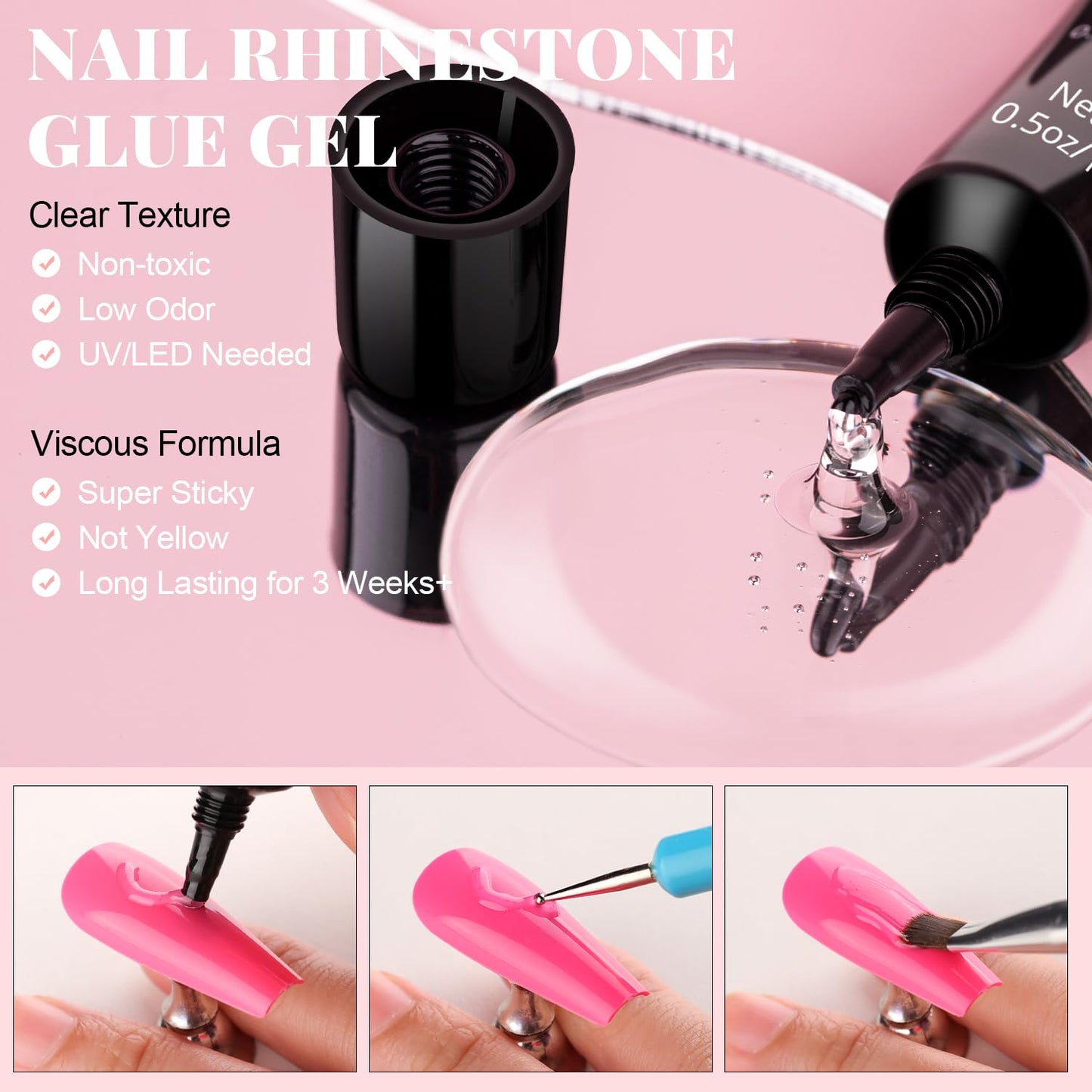 3D Nail Charms and Gems Set 2 with Rhinestone Glue, 20PCS Gold and Silver Chunky Butterfly Nail Charms, 3D Flowers for Nails, Flatback Crystals and Pearls + Diamonds + Picker Tool for Y2K Nail Decor