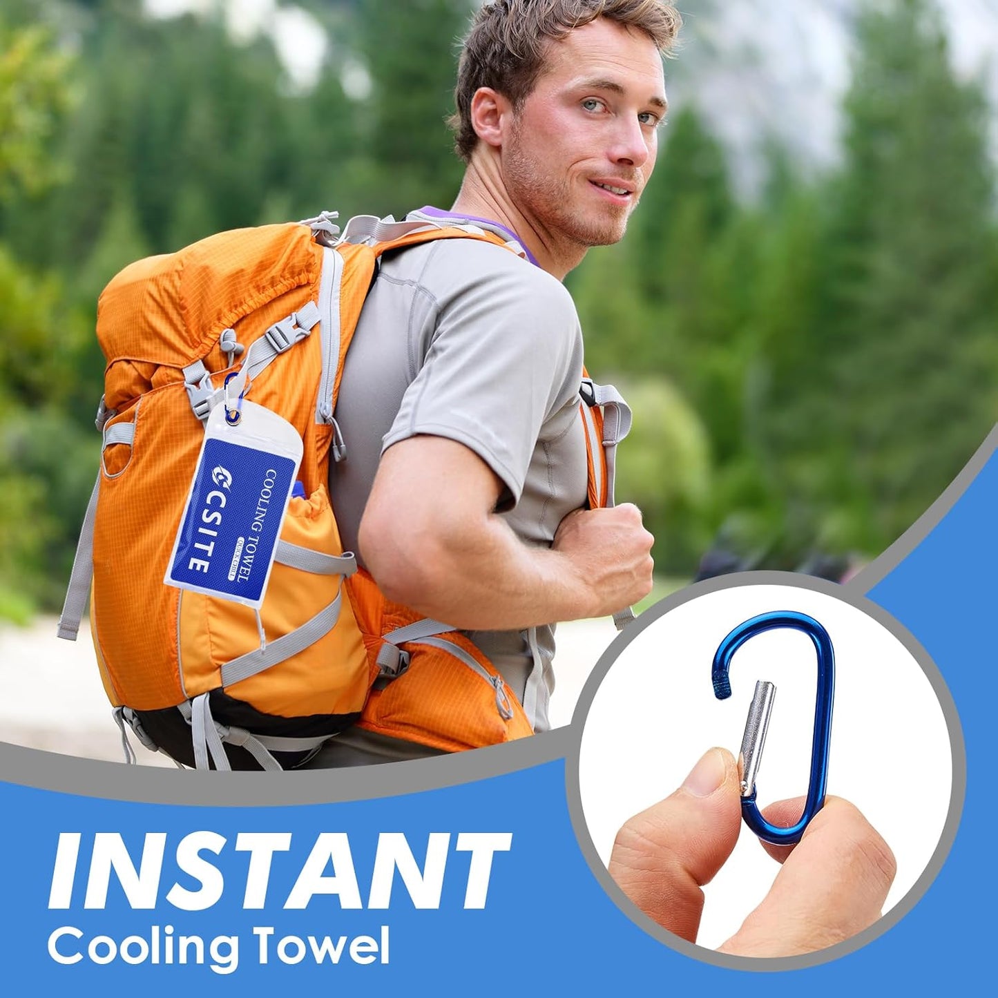 Cooling Towels for Neck and Face - 4 Pack 47x12 Inch Ice Cold Microfiber Towels, Soft & Breathable Cooling Towel for Hot Weather, Sports, Yoga, Workout, Running, Golf, Camping