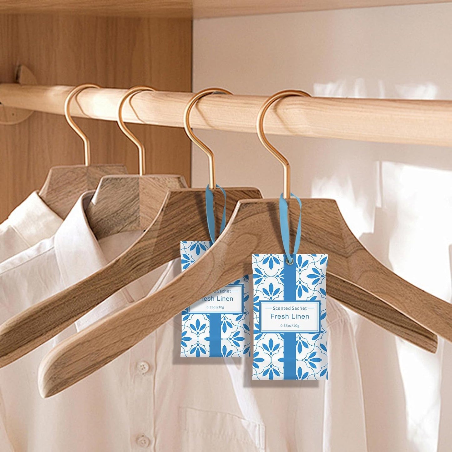 SCENTORINI Linen Scented Sachets for Drawers and Closets, 14 Packs, Long-Lasting Sachets Bags Wardrobe Freshener, for Drawers, Closets, Cars