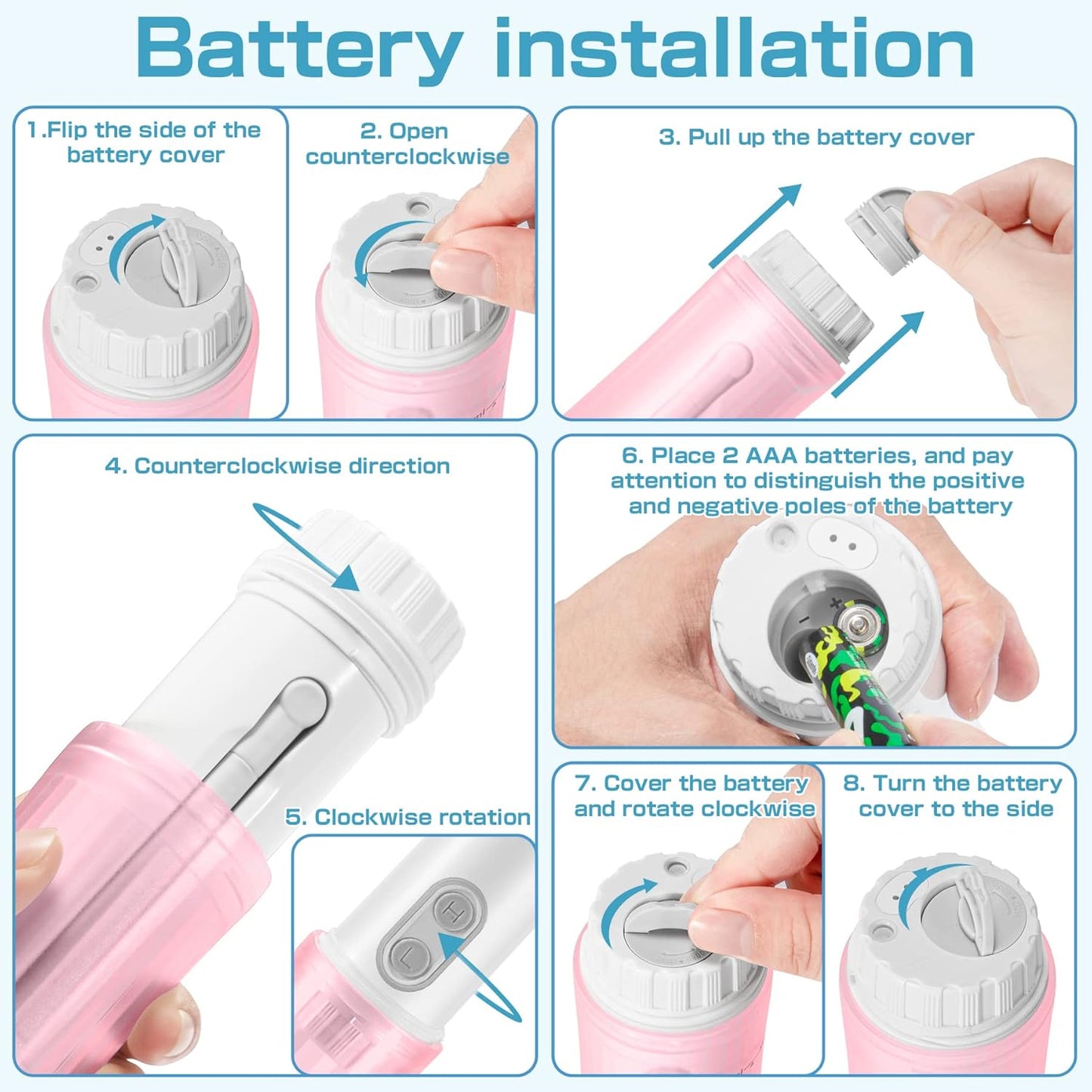 Portable Bidet - Mini Foldable Handheld Personal Travel Bidet with 2 Pressure Options Electric Sprayer Toilet for Personal Hygiene Cleaning/Soothing Postpartum Care/Perineal & Hemmoroid Treatment
