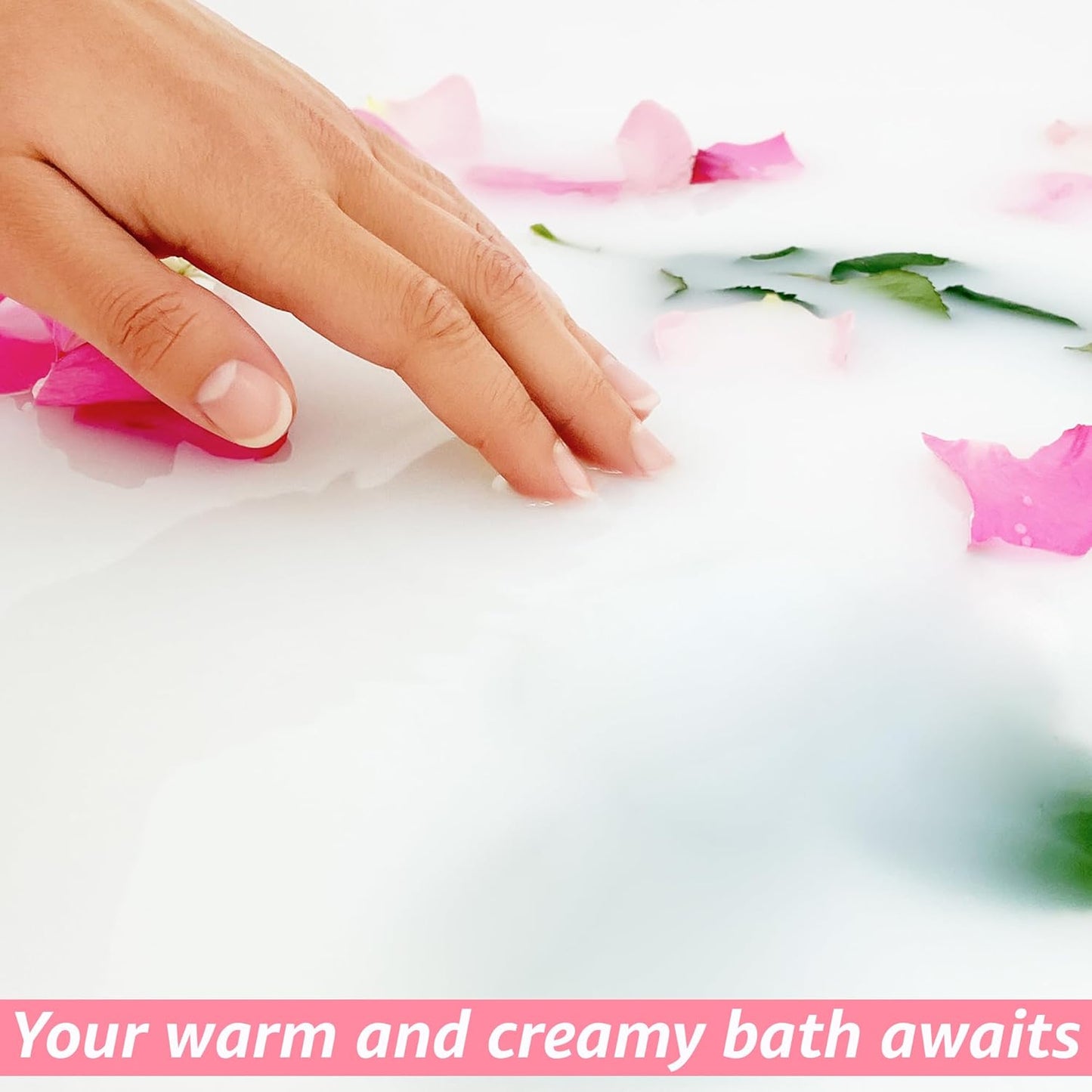 Calming Rose Coconut Milk Bath Soak Moisturize Soften Skin Honey Jasmine Vanilla Destress Luxury Spa Bath Salt Powder Stress Relief Gifts for Women