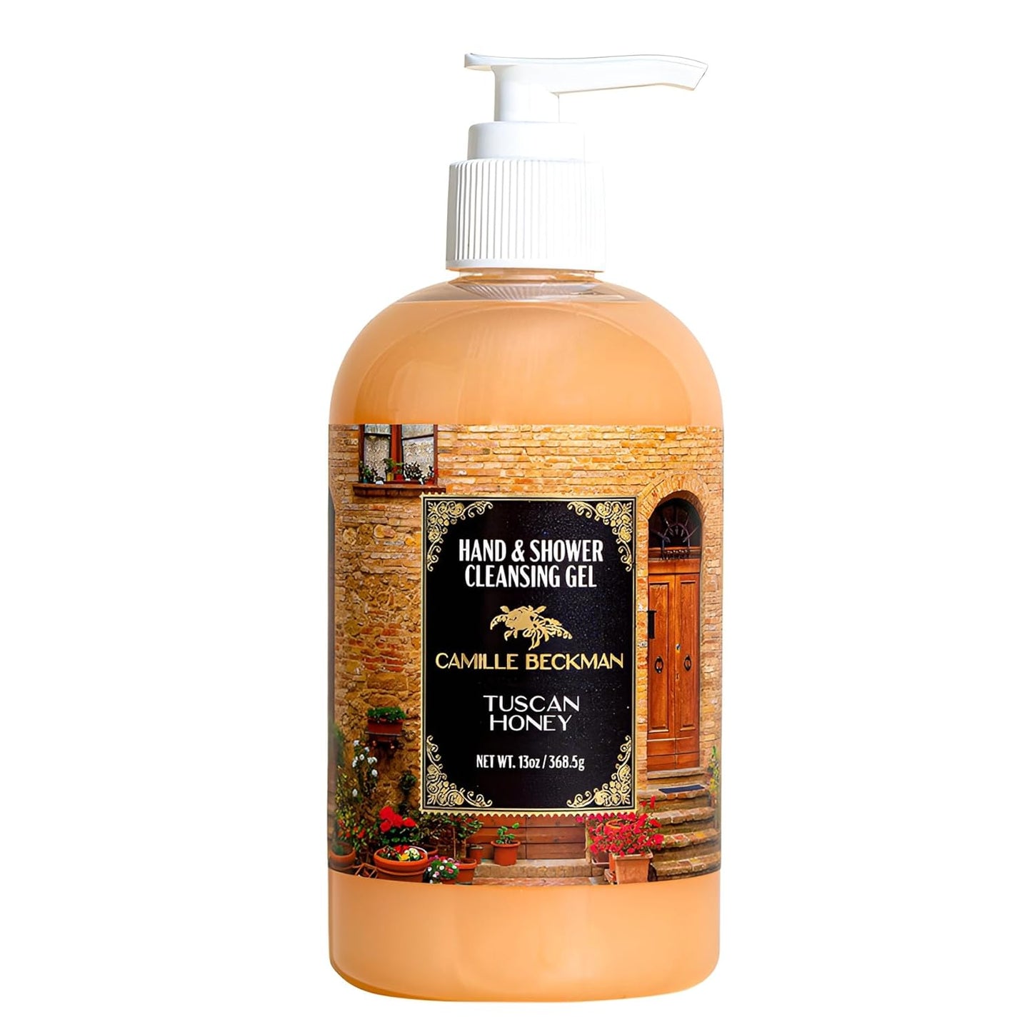 Camille Beckman Hand and Shower Cleansing Gel, Tuscan Honey, 13 Ounce
