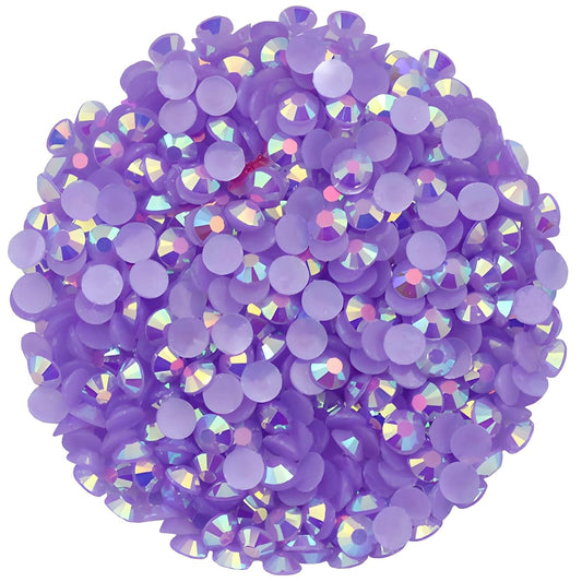 1440 Pcs SS20 5mm Flatback Rhinestones for Nails Art Crafts Glitter Round Shine Gems AB Crystals DIY Clothes Shoes (Purple AB)
