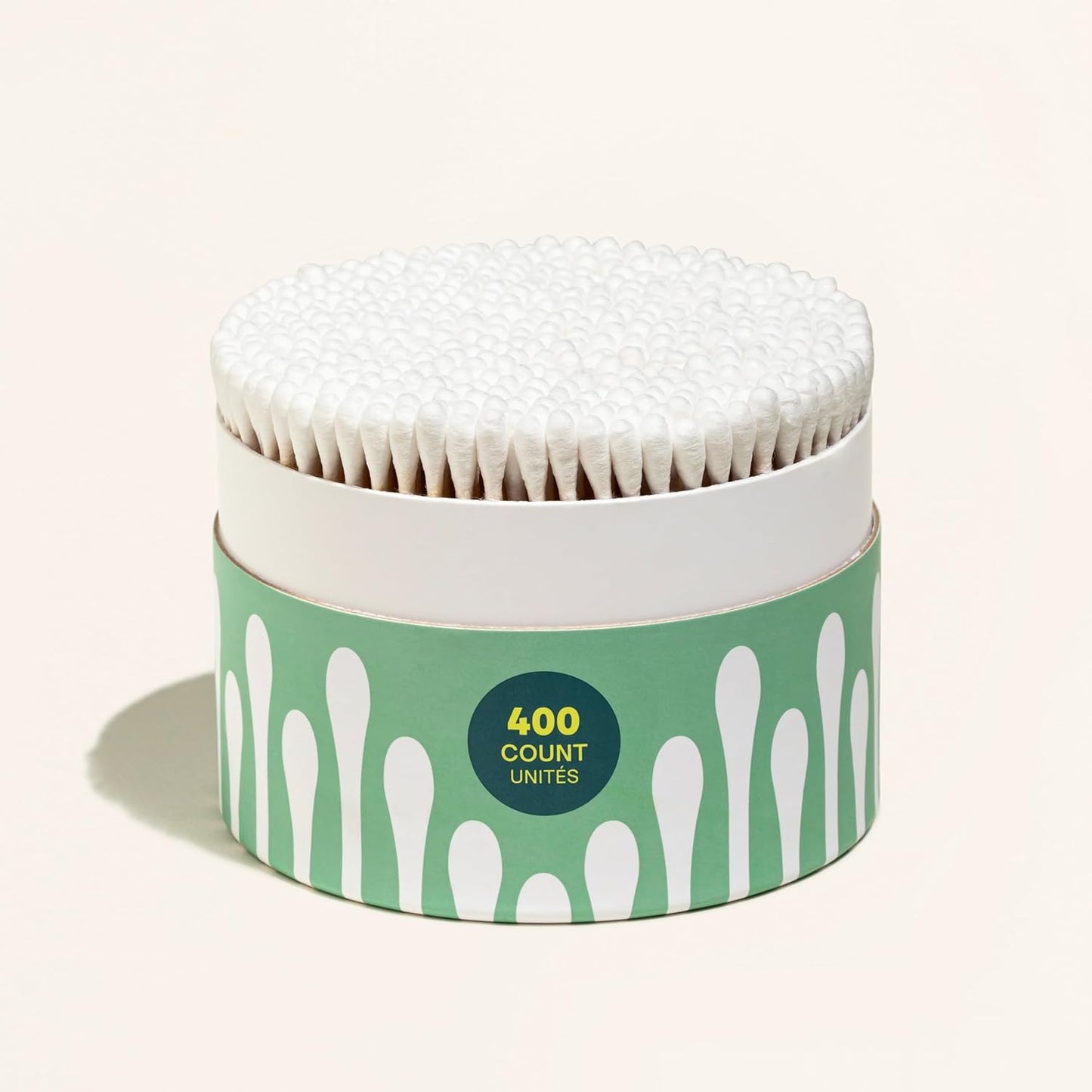 Cliganic Organic Bamboo Cotton Swabs, 400 Count - 100% Pure Natural Cotton, Chlorine-Free Hypoallergenic, Soft, Gentle & Absorbent Buds