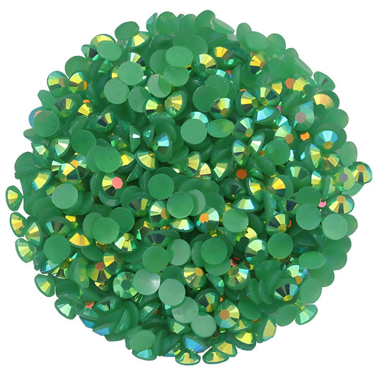 1440 Pcs SS20 5mm Flatback Rhinestones for Nails Art Crafts Glitter Round Shine Gems AB Crystals DIY Clothes Shoes (Dark Green AB)