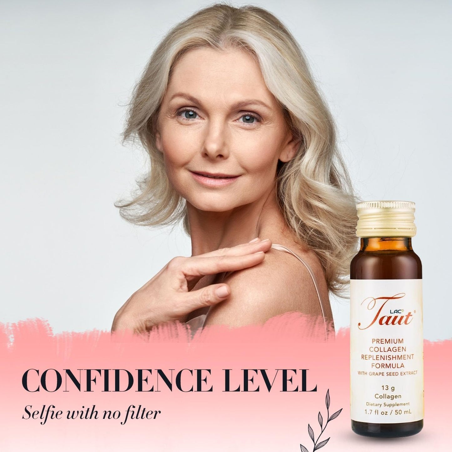 TAUT Liquid Collagen for Women – 13,000mg Marine Collagen Drink with Hyaluronic Acid, Grape Seed & Elastin – Visible Skin, Hair & Joint Support – 1 Box (8 Bottles Each)