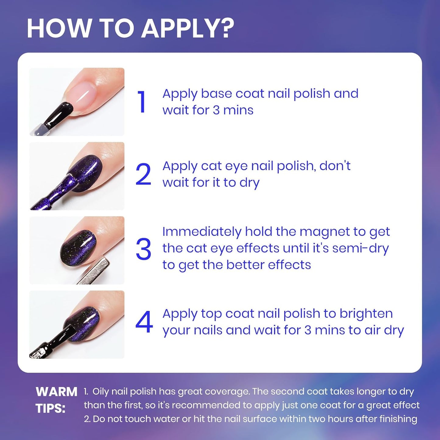 Cat Eye Nail Polish Non Gel Air Drying Fast Lacquer Quick Dry Magnetic Nail Polish Manicure Gift For Women Girls 16ml