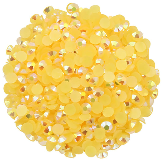 1440 Pcs SS20 5mm Flatback Rhinestones for Nails Art Crafts Glitter Round Shine Gems AB Crystals DIY Clothes Shoes (Orange Yellow AB)